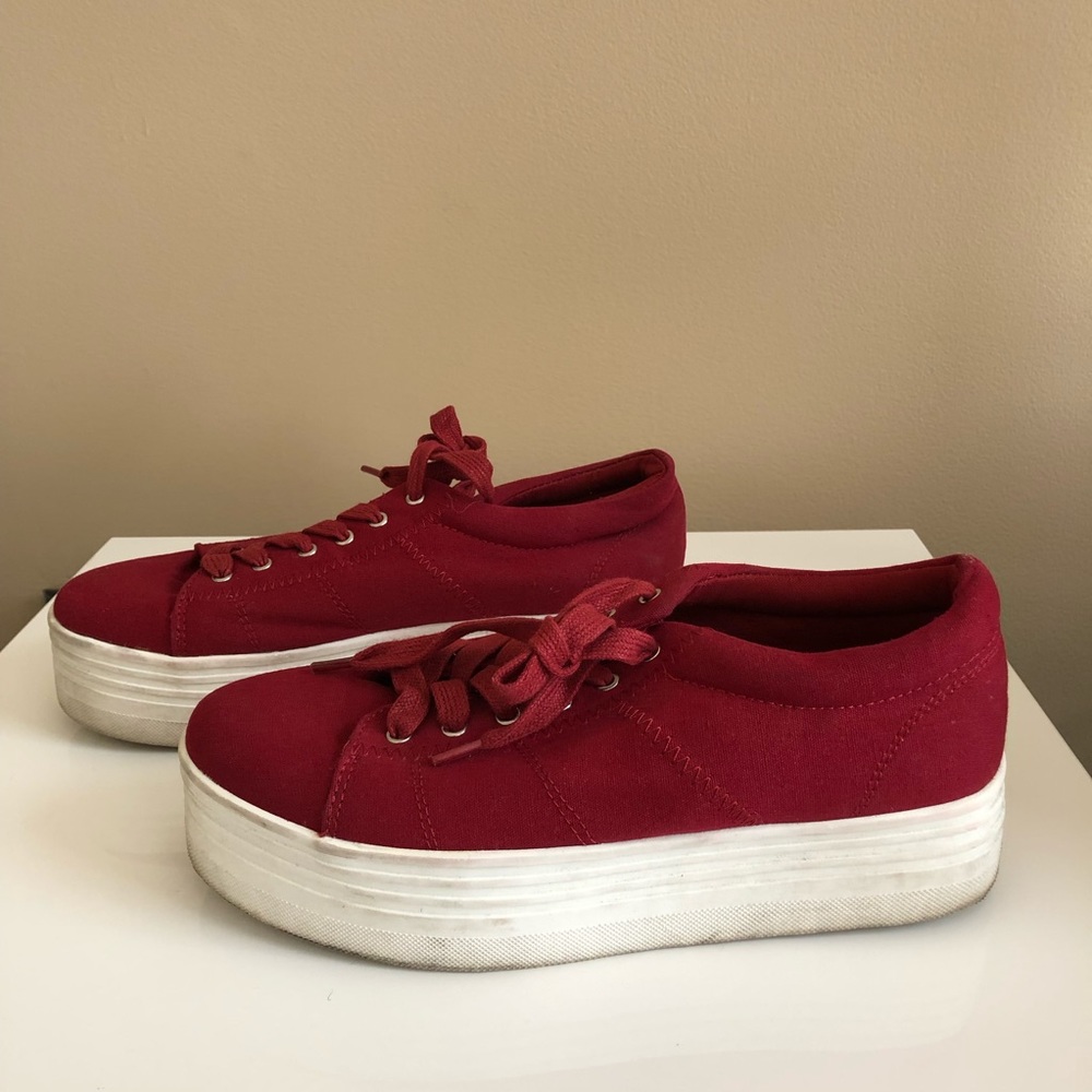 Forever 21 Red sneakers. Thick sole.